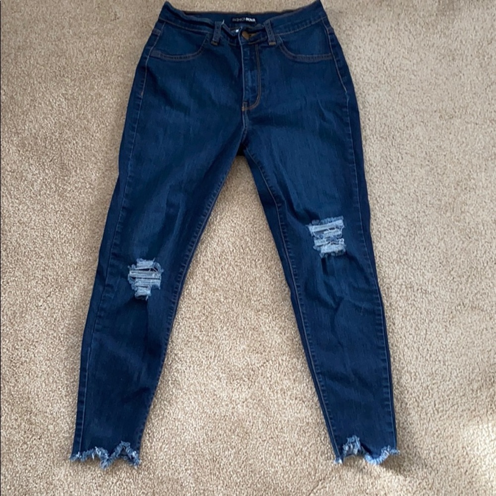 Fashion Nova Mid Rose Stretchy Chic Jeans